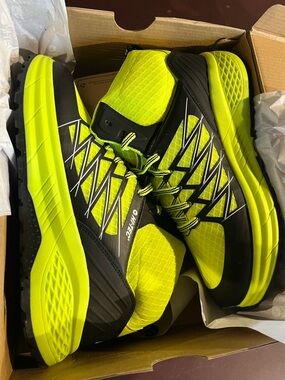 Hi-Tec Black and Neon Lime Trail Running Shoes